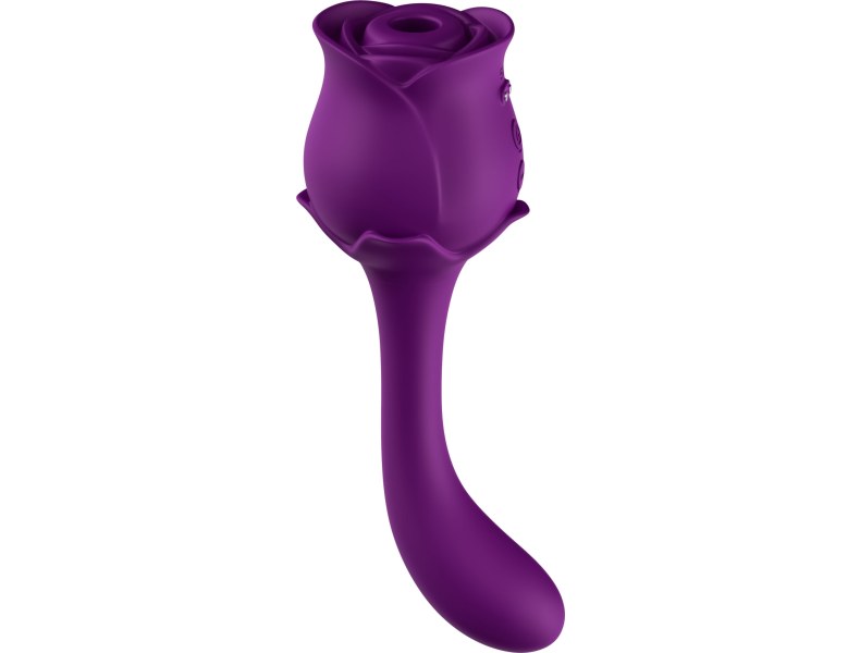 Stymulator masażer powietrzny róża z wibracjami fiolet - 3