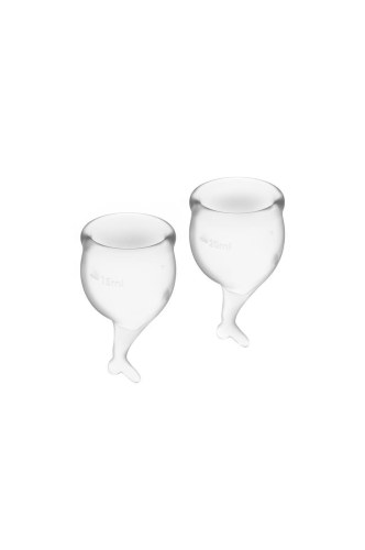 Tampony - Satisfyer Feel Secure Menstrual Cup (Transparent) - image 2