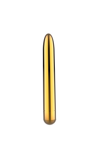 Klasyczny gładki wibrator Ultra Power Bullet USB 10 funkcji złoty - image 2
