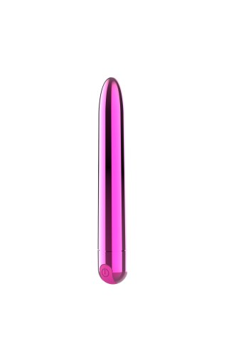 Klasyczny gładki wibrator Ultra Power Bullet USB 10 funkcji różowy błyszczący - image 2