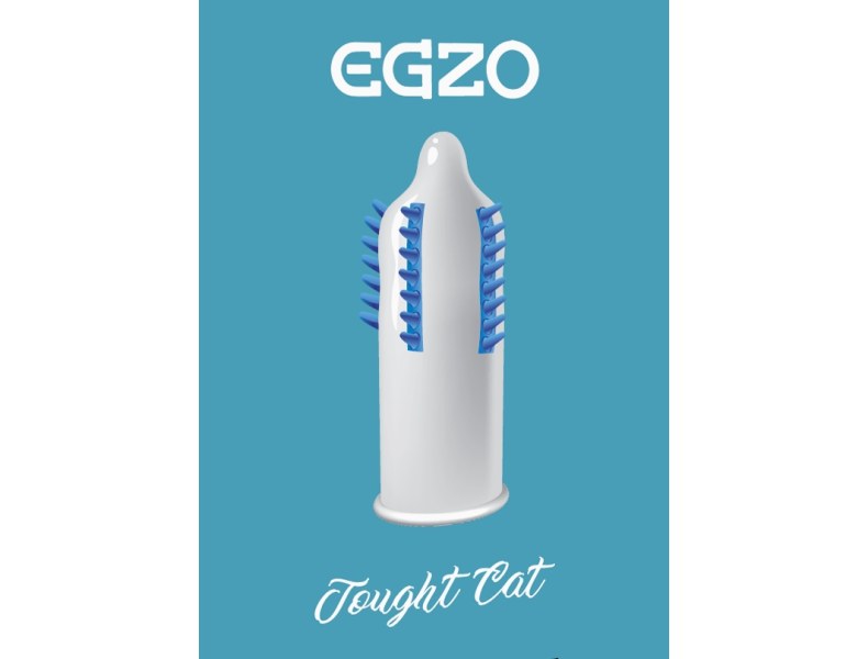 Prezerwatywy z fakturą wypustkami egzo tought cat - 2