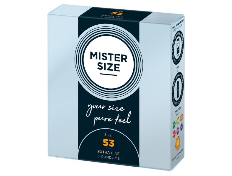 Dopasowane prezerwatywy mister size 53 mm 3szt - 2