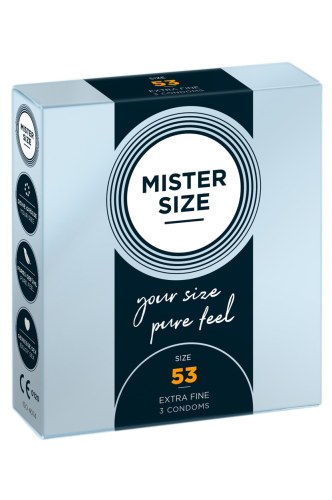 Dopasowane prezerwatywy mister size 53 mm 3szt