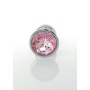 Metalowy stalowy sex korek analny z różowym kryształkiem - 4