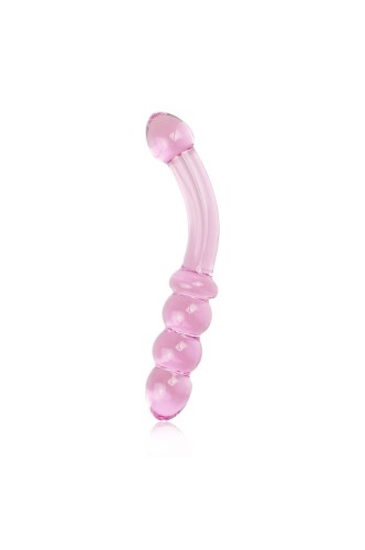 Słodkie różowe analne dildo szklane sex 18 cm