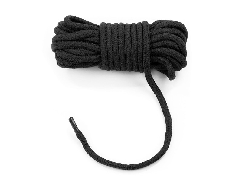 Czarna lina do podwiązywania rąk i nóg BDSM 10 m - 3