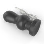 Czarny gumowy korek analny z trzema wibracjami - 10