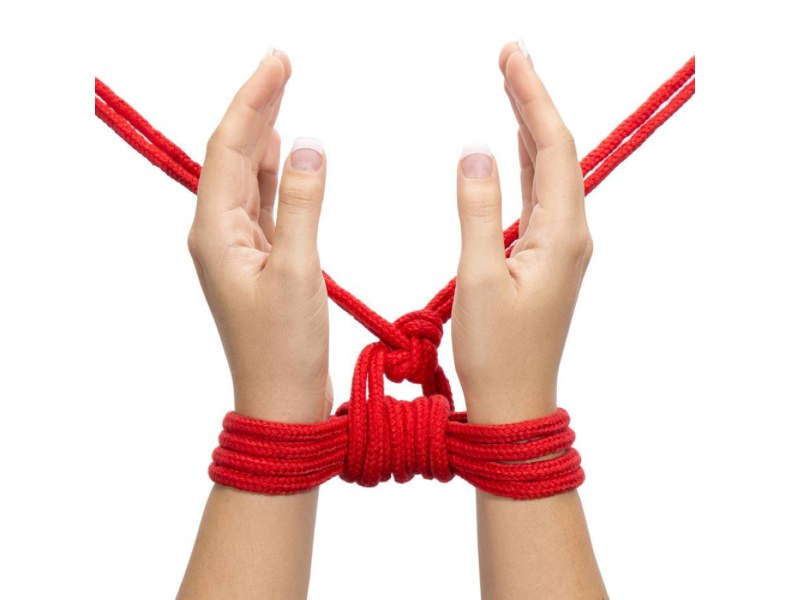 Czerwony sznur do wiązania nadgarstków kostek 10 m - 6