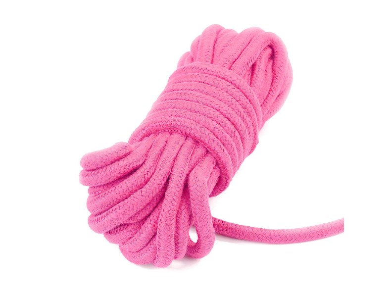 Różowy sznur do wiązania rąk i nóg BDSM 10 m - 4