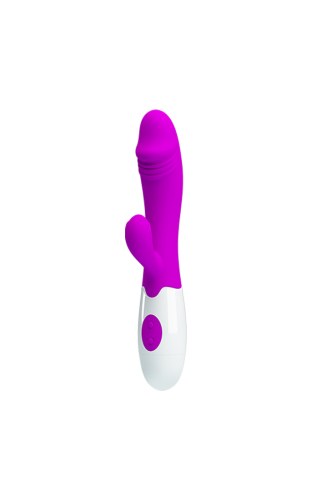Króliczek wibrator z sex masażerem 19cm 30 trybów - image 2