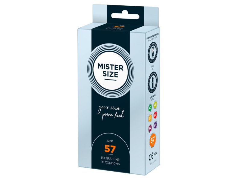 Dopasowane prezerwatywy mister size 57 mm 10szt - 2