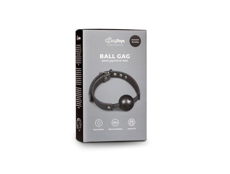 Knebel-Ball Gag With PVC Ball - Black - 5