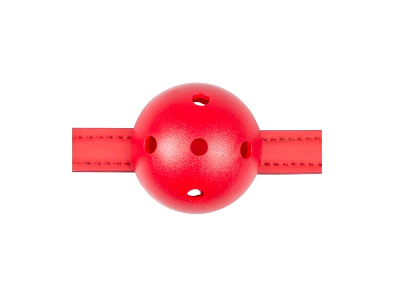 Knebel-Ball Gag With PVC Ball - Red - 6