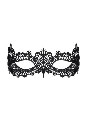 Sex opaska maska na oczy czarne koronki obsessive - image 2