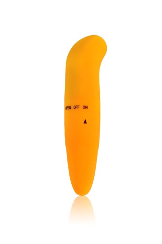 Mały wygięty wibrator do punktu G mini masażer 12cm pomarańczowy