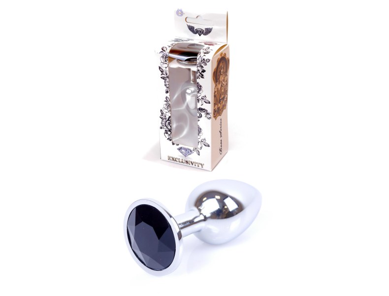 Metalowy korek analny stalowy plug kryształ 7cm