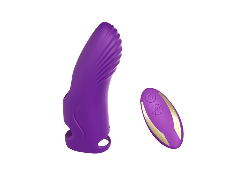 Nakładka wibrator na palec z pilotem Aurora purple