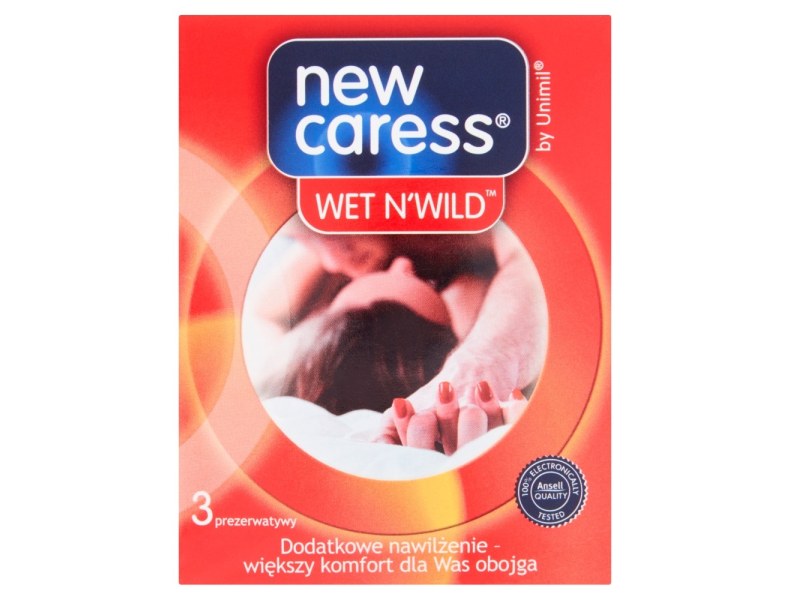 Prezerwatywy New Caress WET N" WILD, 3 szt.